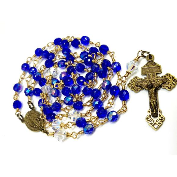 Pardon Indulgence Crucifix, Five Decade Catholic Rosary, Miraculous Medal Center - Picture 9 of 10